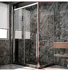 Душевая стенка Veconi Premium Trento SP-30CH 100 SP30-CH-100-01-C4 профиль Хром стекло прозрачное