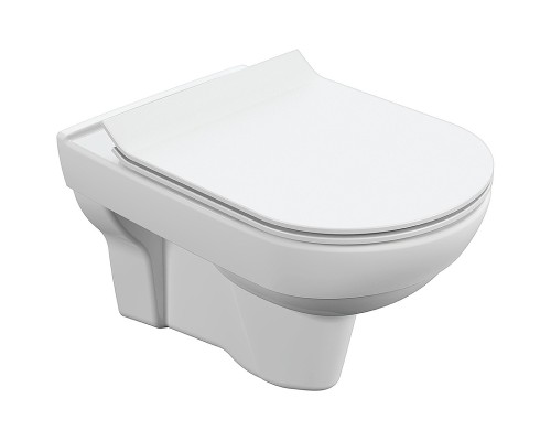 Комплект унитаза с инсталляцией Cersanit City 64121 с сиденьем Микролифт и клавишей смыва Хром глянцевый