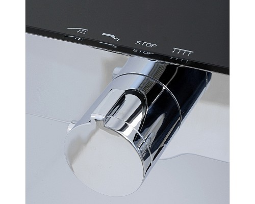 Душевая система WasserKRAFT Abens A114.162.130.CB Thermo с термостатом Черная матовая Хром