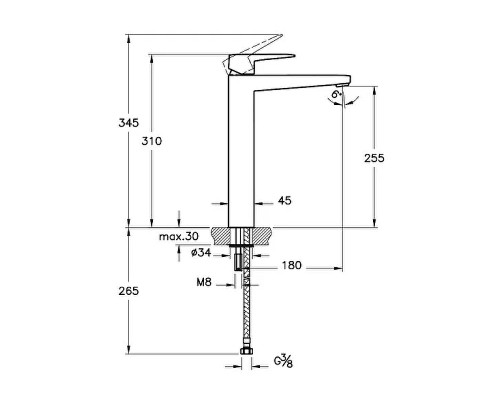 Смеситель для раковины Vitra Root Square A4273336EXP Черный матовый