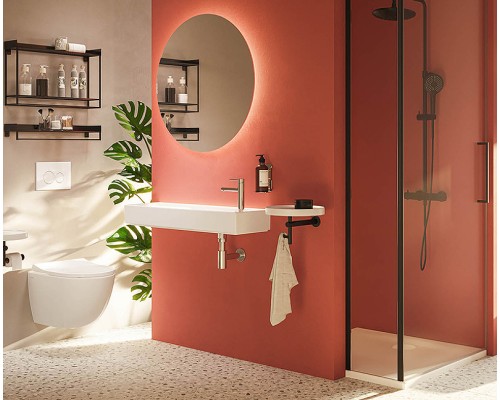 Душевая система Vitra Aquaheat Bliss с термостатом Черный матовый