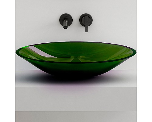 Раковина-чаша Abber Kristall 54 AT2812Emerald Зеленая