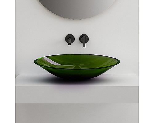 Раковина-чаша Abber Kristall 54 AT2812Emerald Зеленая