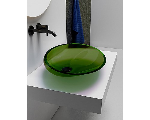 Раковина-чаша Abber Kristall 54 AT2812Emerald Зеленая