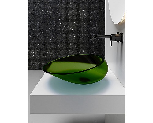 Раковина-чаша Abber Kristall 54 AT2812Emerald Зеленая