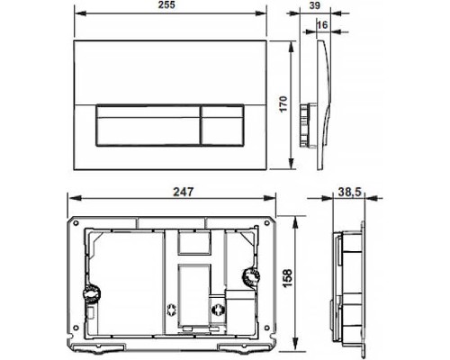 Комплект унитаза с инсталляцией Laufen Pro Rimless ПЭК Z.RU93.0.761.5 с сиденьем Микролифт и клавишей смыва Хром