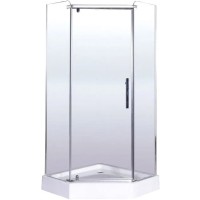 Душевой уголок Esbano ESR-8170 100x100 профиль Хром стекло рифленое