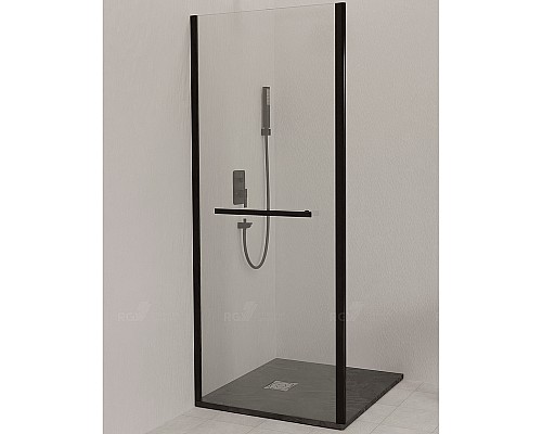 Душевая стенка RGW Z-060-1B 90 352206109-14 профиль Черный стекло прозрачное