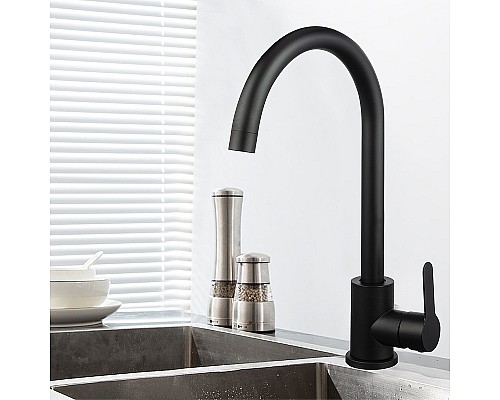 Смеситель для кухни WesnaArt Eko EKO05-110Black Черный матовый Смеситель для кухни WesnaArt Eko EKO05-110Black Черный матовый