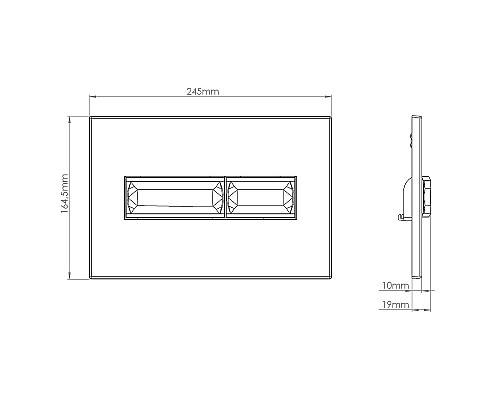Клавиша смыва Vincea Line VFP-732CH Хром