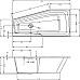 Акриловая ванна Riho Rething Space Fall 160х75 R B111006005 без гидромассажа