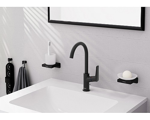 Смеситель для раковины Hansgrohe Logis 71130670 Черный матовый