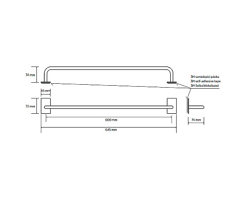 Полотенцедержатель Bemeta Easy 163104041 Нержавеющая сталь полированная