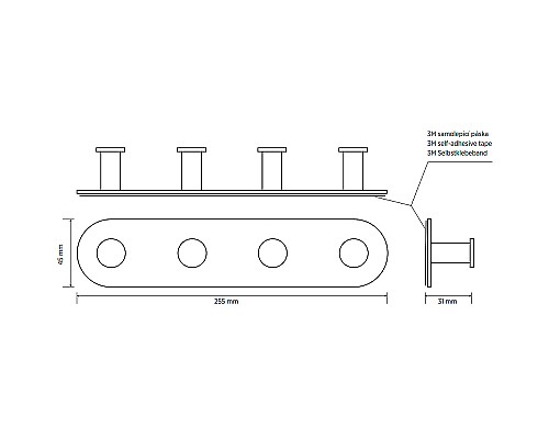 Вешалка для полотенец Bemeta Easy 163106395 Нержавеющая сталь матовая