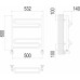 Водяной полотенцесушитель Terminus Юпитер П6 500x600 Хром, нижнее подключение, G 1/2" ВР