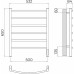 Электрический полотенцесушитель Terminus Классик П6 500х650 4670078531322 Хром