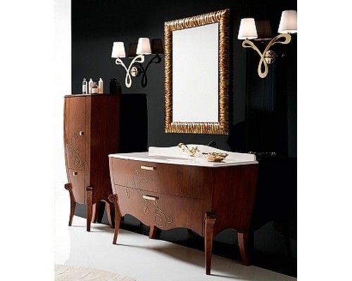 Зеркало Cezares Cavalli 120 CAVALLI 1200x30x750 Noce Foglia oro