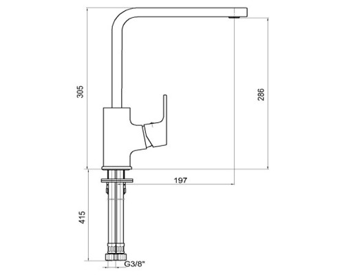 Смеситель для кухни E.C.A. Tiera 103318123EX Красный Хром