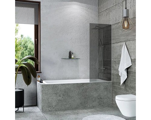 Шторка на ванну Reflection 50х140 RX14050TСR-10 профиль Хром стекло тонированное