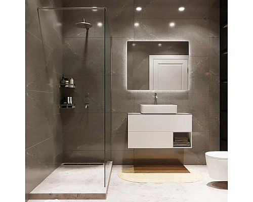 Душевая перегородка Reflection Walk in 90 RX20090CCR-18 профиль Хром стекло прозрачное