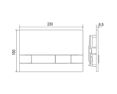 Клавиша смыва Lemark Bit 9802006 Черная матовая
