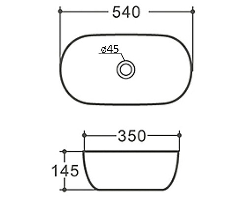 Раковина-чаша Orange 54 B07-540W Белая глянцевая