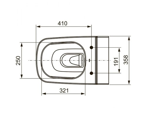 Унитаз Tece One 9700204 подвесной без сиденья