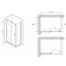 Душевой уголок Abber Schwarzer Diamant 130x60 профиль Хром стекло прозрачное