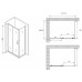Душевой уголок Abber Schwarzer Diamant 140x60 профиль Хром стекло прозрачное