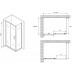 Душевой уголок Abber Schwarzer Diamant 150x50 профиль Черный стекло прозрачное