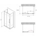 Душевой уголок Abber Schwarzer Diamant 120x60 профиль Хром стекло прозрачное