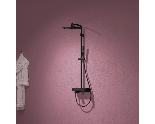 Душевая система Teska Niagara NG3580 с термостатом Черная