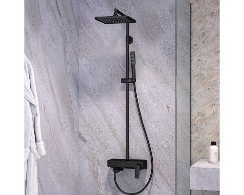 Душевая система Teska Niagara NG3580 с термостатом Черная