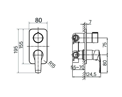 Смеситель для душа Iddis Ray RAYSB00i68 Хром