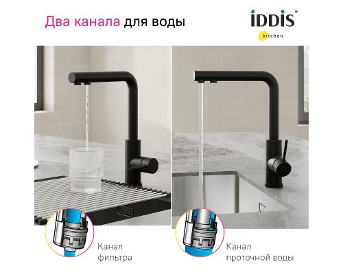 Смеситель для кухни Iddis Rule RULBLLFi05 Черный матовый
