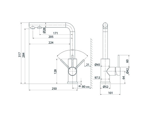 Смеситель для кухни Iddis Rule RULBLLFi05 Черный матовый