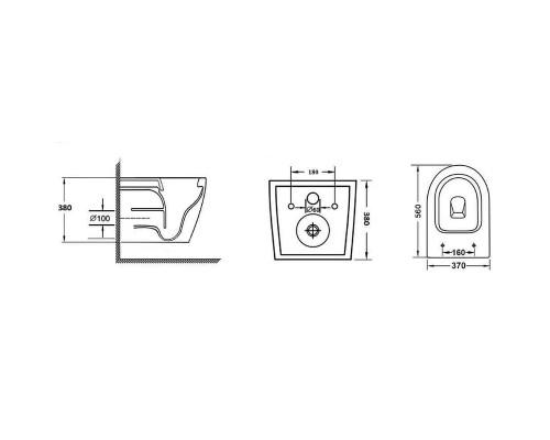 Унитаз Grossman Tornado GR-4411SQ подвесной Белый с сиденьем Микролифт