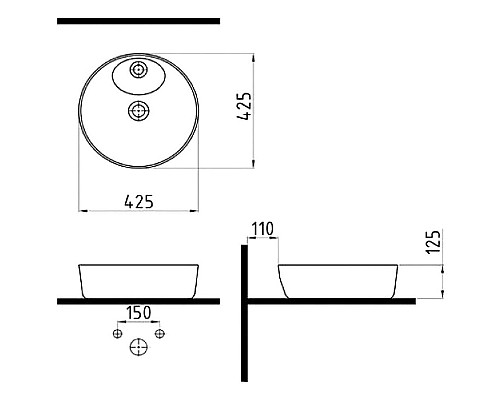 Раковина Bien Flame 43 FALG04301FD1W4000 Белая матовая