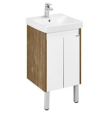 Тумба под раковину Aquaton Сканди Doors 45 1A278701SDZ90 Белый глянец Дуб рустикальный