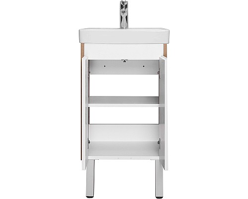 Тумба под раковину Aquaton Сканди Doors 45 1A278701SDZ90 Белый глянец Дуб рустикальный