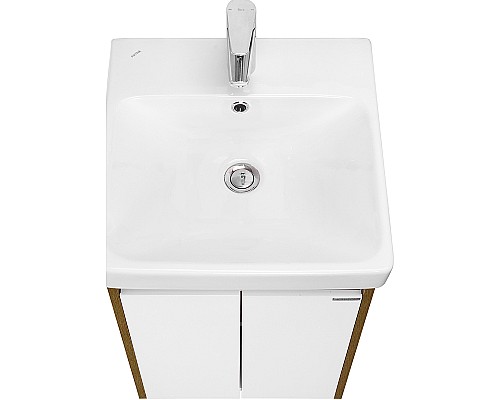 Тумба под раковину Aquaton Сканди Doors 45 1A278701SDZ90 Белый глянец Дуб рустикальный