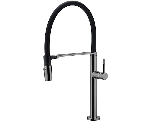 Смеситель для кухни Boheme Uno 114-SGM Оружейная сталь глянцевая