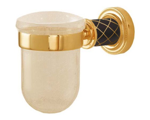 Стакан для зубных щеток Boheme Murano 10904-B-G Золото Черный