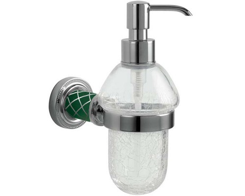 Дозатор для жидкого мыла Boheme Murano 10912-GR-CR Хром Бирюзовый