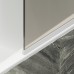 Шторка на ванну Maybah Glass 540x1400 в узком профиле Белый стекло бронзовое матовое