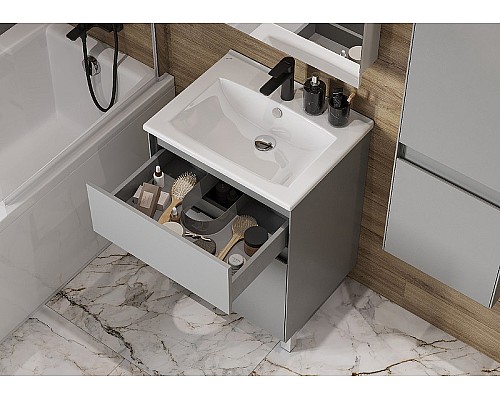 Тумба под раковину Aquaton Форест 60 1A278201FR4D0 Туманный серый