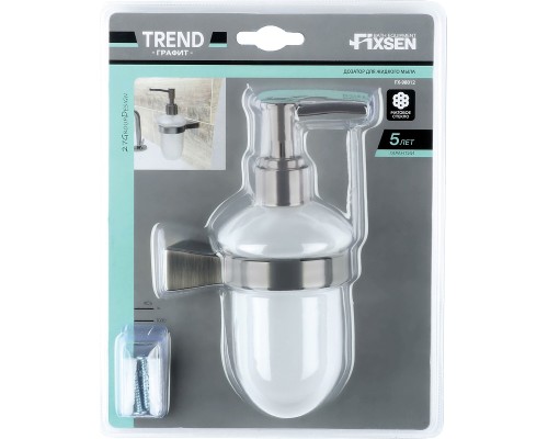 Дозатор для жидкого мыла Fixsen Trend Graphite FX-98012 Черный графит