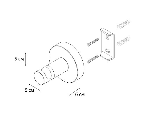 Крючок Fixsen Comfort Gold FX-87005 Золото матовое