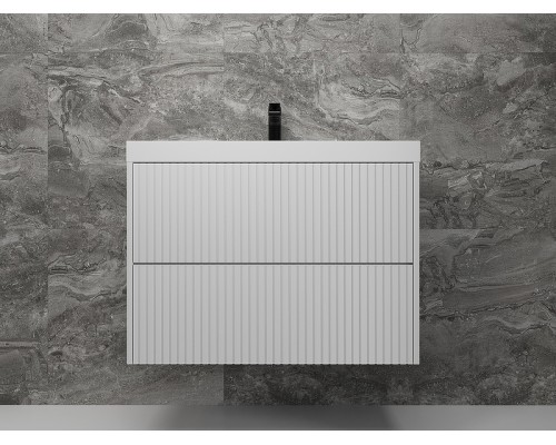 Тумба под раковину Style Line Стокгольм 80 ЛС-00002315 подвесная Белый рифленый софт