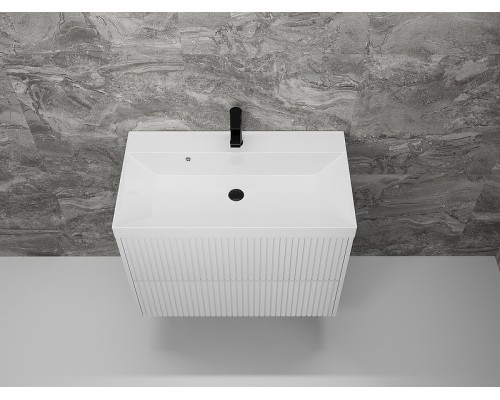 Тумба под раковину Style Line Стокгольм 80 ЛС-00002315 подвесная Белый рифленый софт